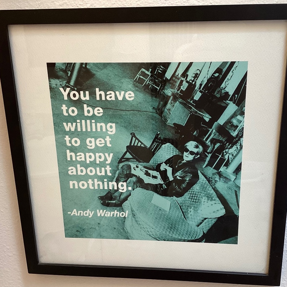 ANDY WARHOL QUOTE LITHOGRAPH
